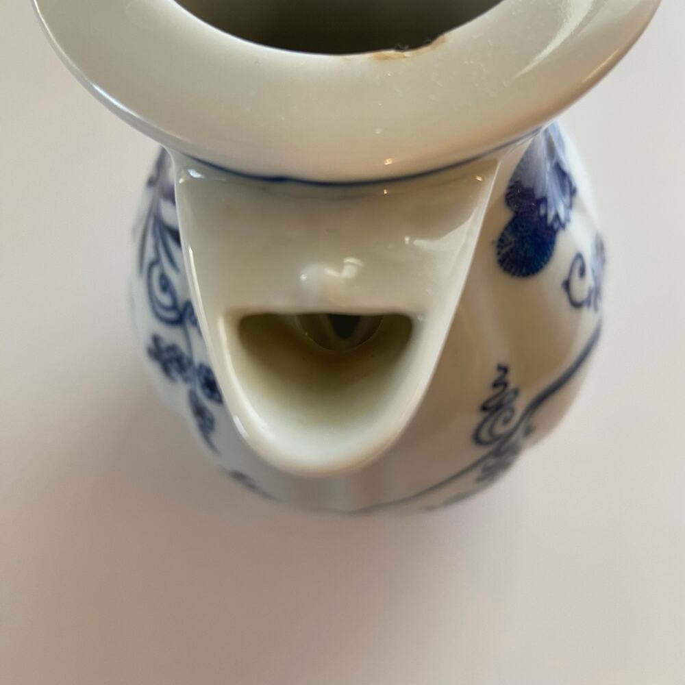 Blue Danube Pitcher No Lid Small Chip Inside Rim Displays Well Vintage Banner - Picture 16 of 16